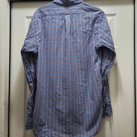 Ralph Lauren Shirt Men's Medium Red White Blue Button Down Long Sleeve - Picture 4 of 9